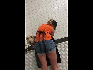 Watching her fine ass while she washes the dog Picture 8