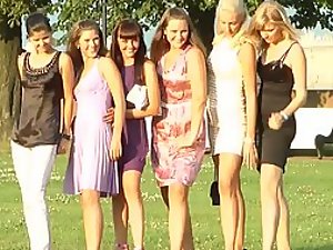 Sexy girls taking photos for their prom night