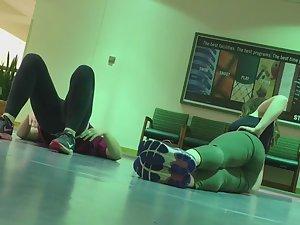 Teen girl stretches and touches herself Picture 5