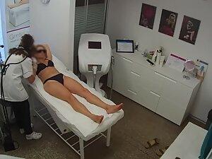 Spying on fancy woman getting naked for hair removal Picture 3