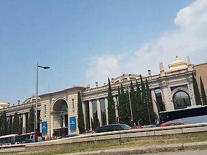 Big girl likes to show off her phat ass in tiny cotton shorts Picture 6