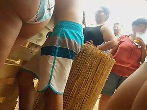 So close to a perfect cameltoe Picture 1