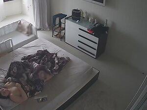 Starting the day with masturbation is caught on hidden cam