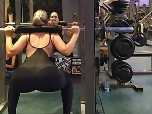 Biggest sexy butt in the gym