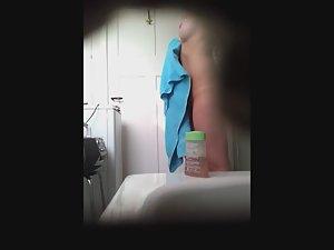 Sister likes music while she showers Picture 7