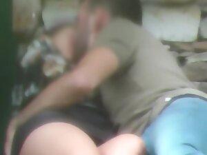 Kissing and pussy fingering is zoomed in by a voyeur Picture 4