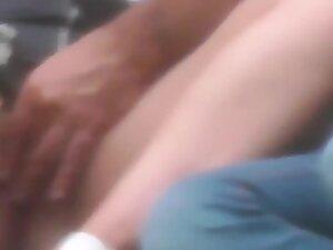 Kissing and pussy fingering is zoomed in by a voyeur Picture 8