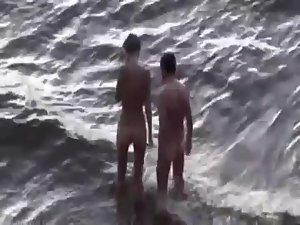 Wild plowing fully spied on a beach Picture 5