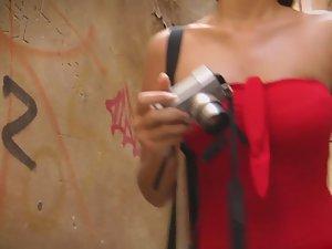 Tourist teen girl's ass seen in upskirt Picture 8