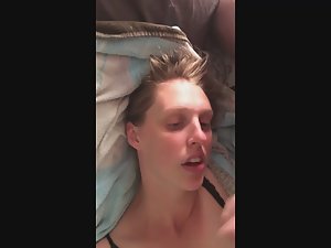 Housewife is not ready for her first cum facial Picture 1