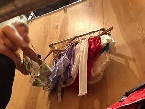 Fuckable tattooed girl caught by voyeur in fitting room Picture 2