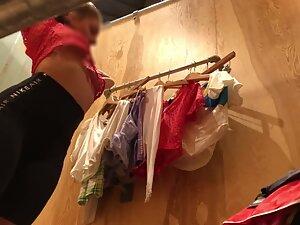 Fuckable tattooed girl caught by voyeur in fitting room Picture 4
