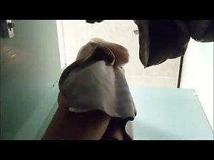 Cute chick wipes pussy in a pool cabin Picture 3