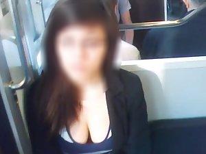 Depressed commuter with big boobs Picture 7