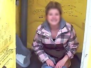 Busting in on a friend while she pisses