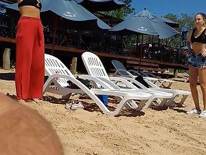 Two fully different but fuckable friends on beach Picture 3