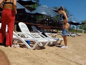 Two fully different but fuckable friends on beach Picture 4