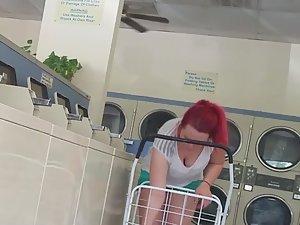 Big boobs seen in laundry room Picture 7