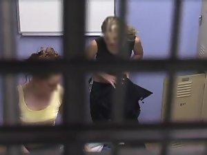 Two sexy girls in fitness locker room Picture 3