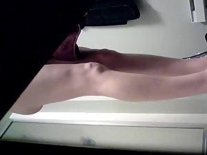 Peeping my skinny sister getting dressed Picture 4