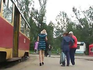 Upskirt of panties that matches the dress Picture 7