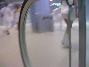 Hot girl keeps tugging the skirt down Picture 7