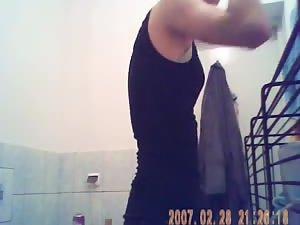 Thin teen girl slowly getting dressed Picture 4