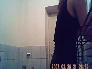 Thin teen girl slowly getting dressed Picture 8