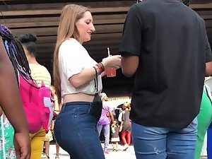 Feisty woman with big nose and big butt