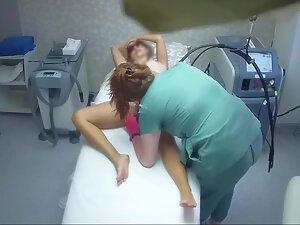 Spying on hot woman's quick hair removal treatment Picture 5
