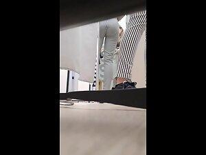 She can't pull new shorts over her bubbly ass Picture 2