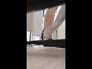 She can't pull new shorts over her bubbly ass Picture 8