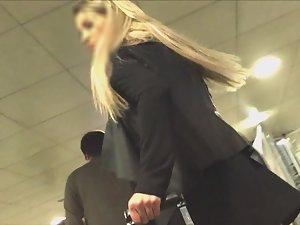 Stunning blonde runs from voyeur Picture 6