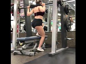 Checking out her tight perky ass in the gym Picture 8
