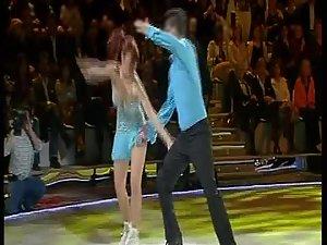 Artistic ice skating girl loses her top Picture 3