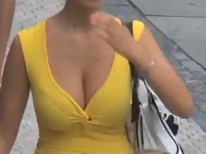 Huge tits noticed as she walked Picture 2