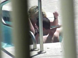 Spying sex in the outside pool Picture 5