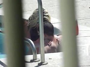 Spying sex in the outside pool Picture 6