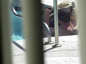 Spying sex in the outside pool Picture 8