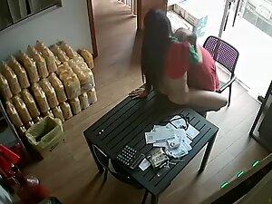 Spying on store manager getting blowjob from salesgirl Picture 4