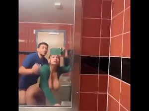 Silent sex and creampie in public toilet Picture 7