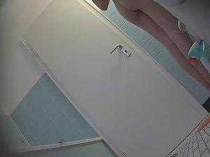 Spying on young hairy pussy in bathroom Picture 1