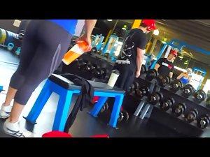 Strong girl caught by a gym voyeur Picture 4