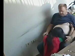 Security cam caught boss fucking a sexy coworker Picture 4