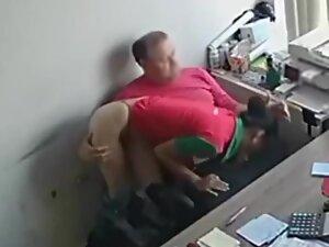 Security cam caught boss fucking a sexy coworker Picture 6