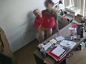 Security cam caught boss fucking a sexy coworker Picture 7