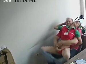 Security cam caught boss fucking a sexy coworker Picture 8
