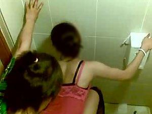 Friends secretly film them fuck in toilet Picture 2