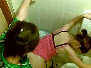 Friends secretly film them fuck in toilet Picture 6