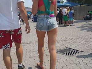 Perfect teen girl in sexy shorts Picture 5